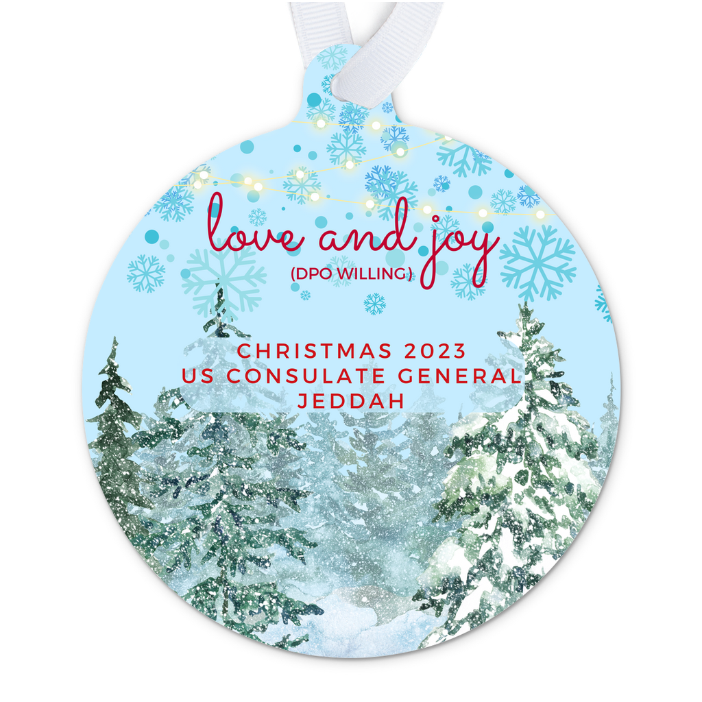 Metal Ornament for Those Who Know About DPO and Santa: Jeddah