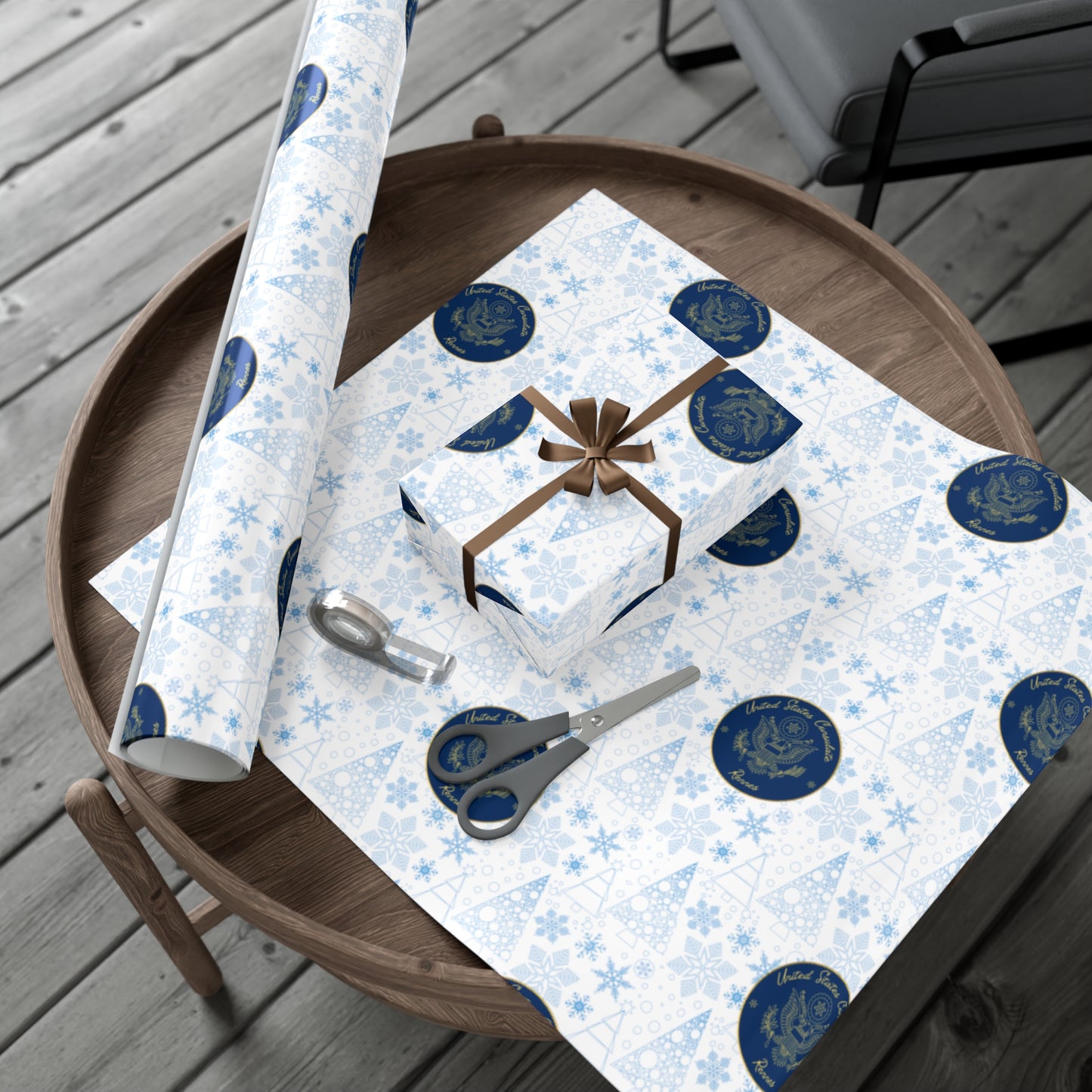 Holiday Gift Wrapping Paper: Rennes