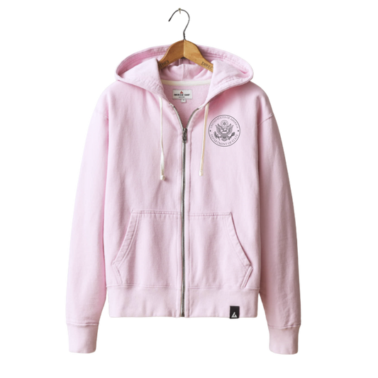 Women's American Giant Full Zip Hoodie, Embroidered: Global