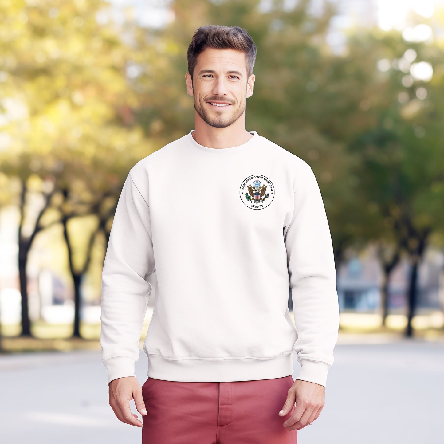 Embroidered Sweatshirt, Color Seal: Sydney