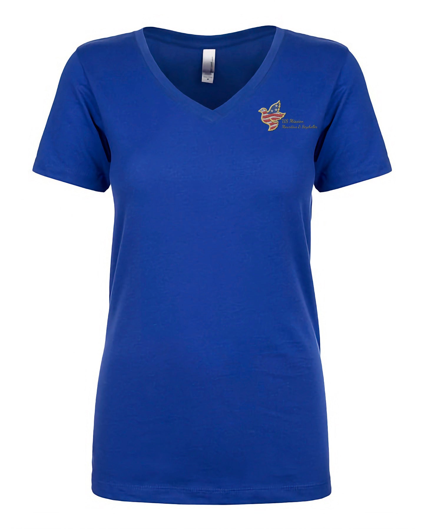 Women's Embroidered V-Neck Shirt: Mauritius and Seychelles