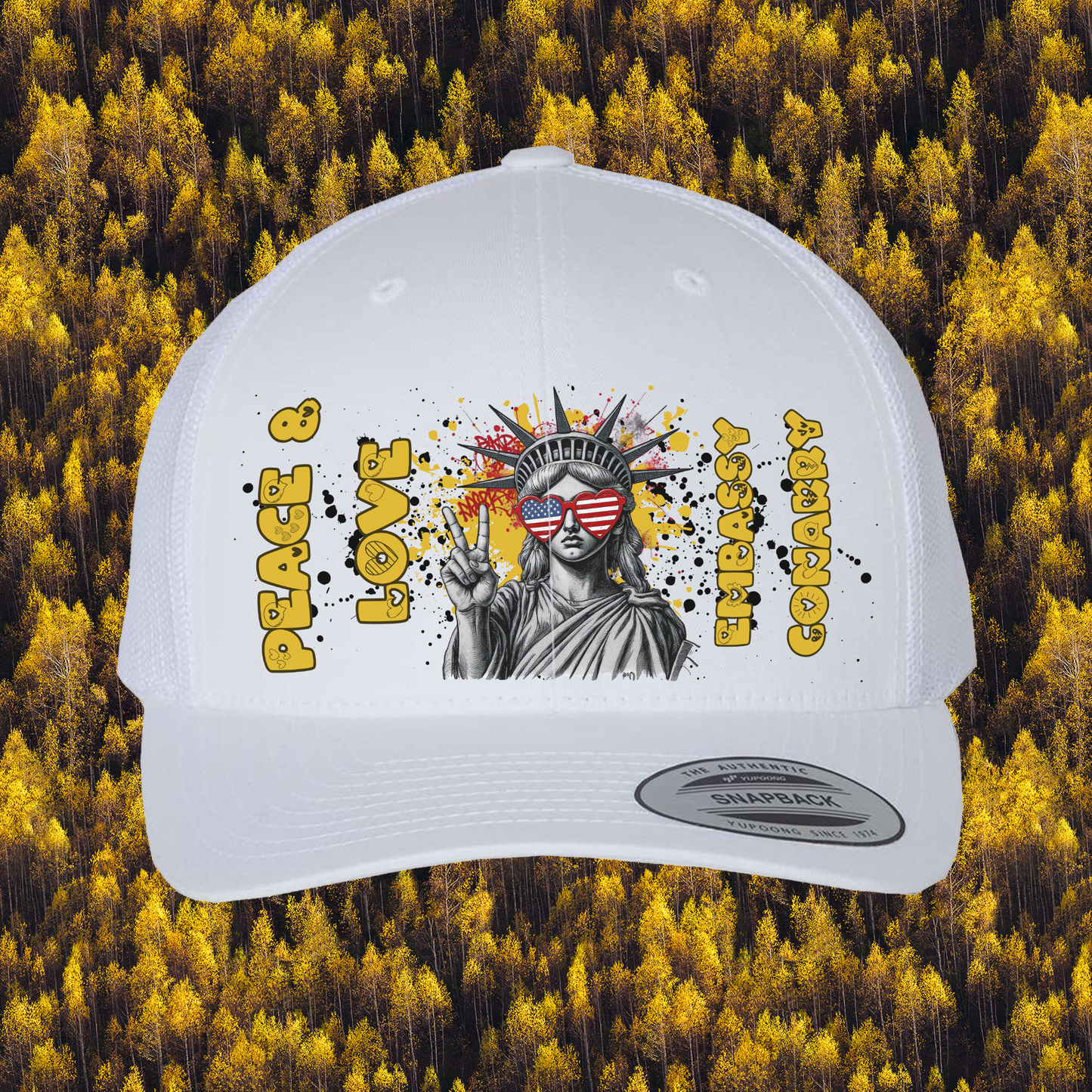 Liberty Retro Trucker Hat | Peace & Love: Conakry