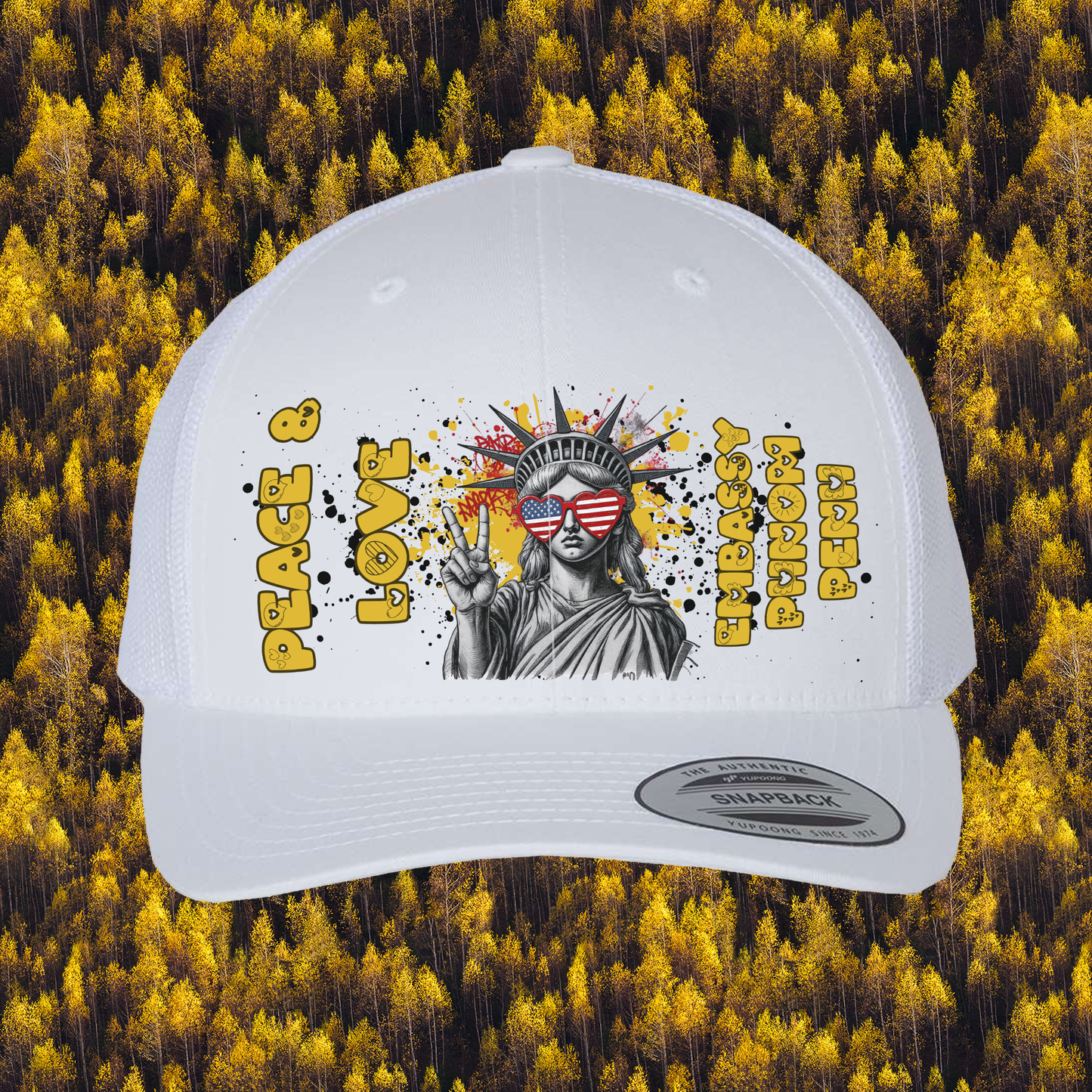 Liberty Retro Trucker Hat | Peace & Love: Phnom Penh