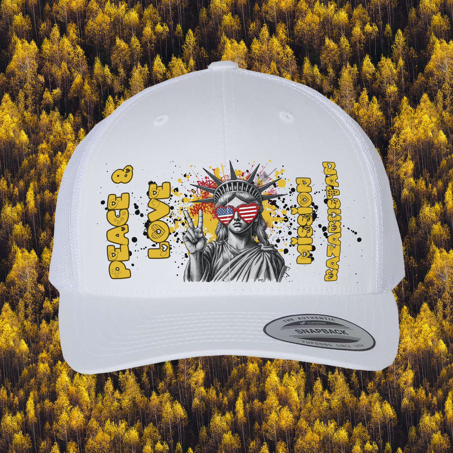 Liberty Retro Trucker Hat | Peace & Love: Kazahkstan