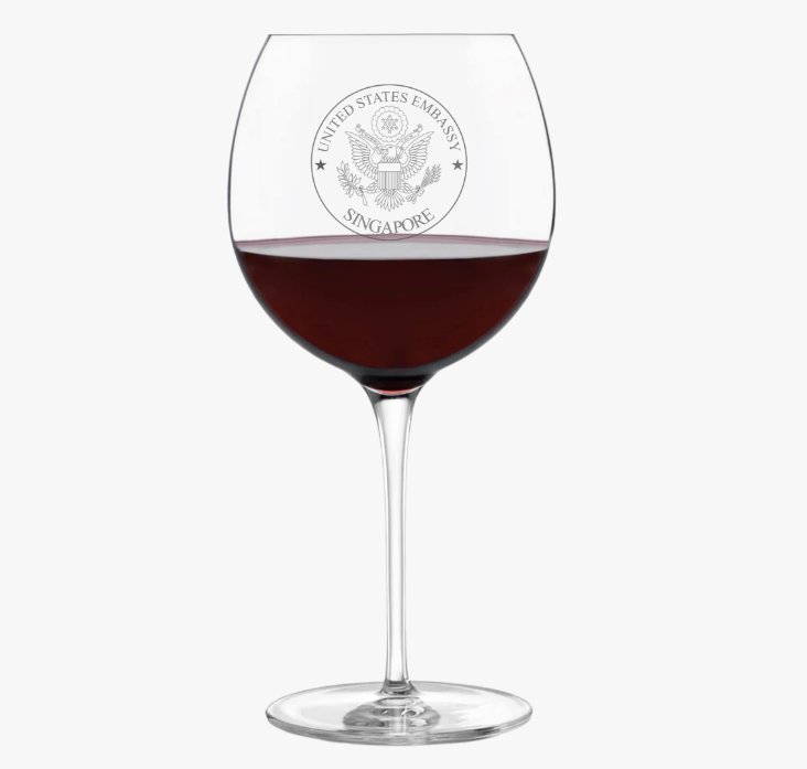 Libbey Signature Kentfield Red Wine Glass, Engraved: Global
