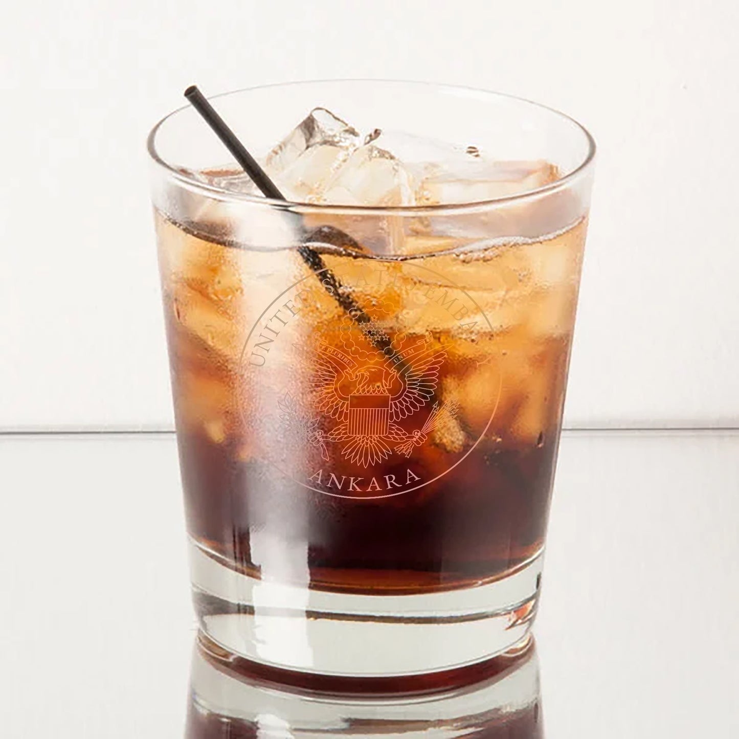 Engraved Libbey Rocks Glasses (Two): Ankara