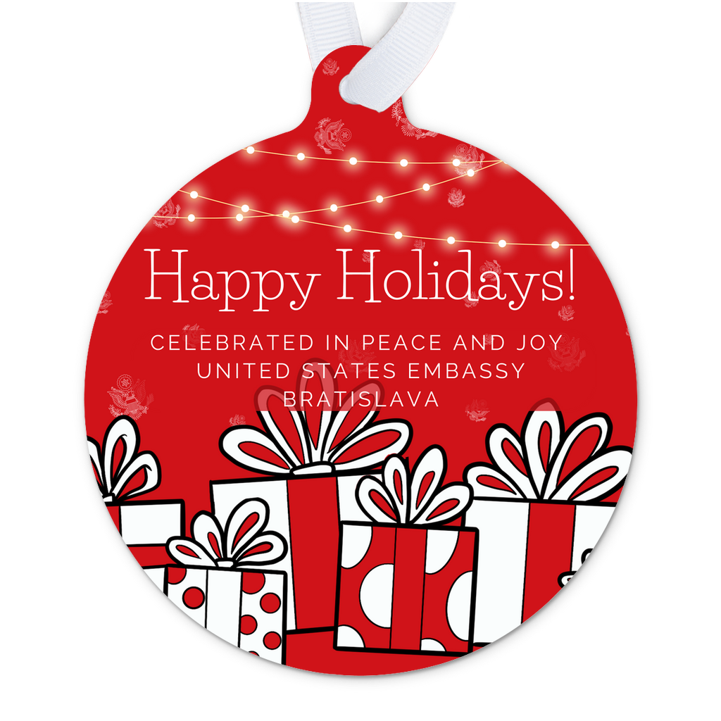 Keepsake Metal Ornament from Bratislava