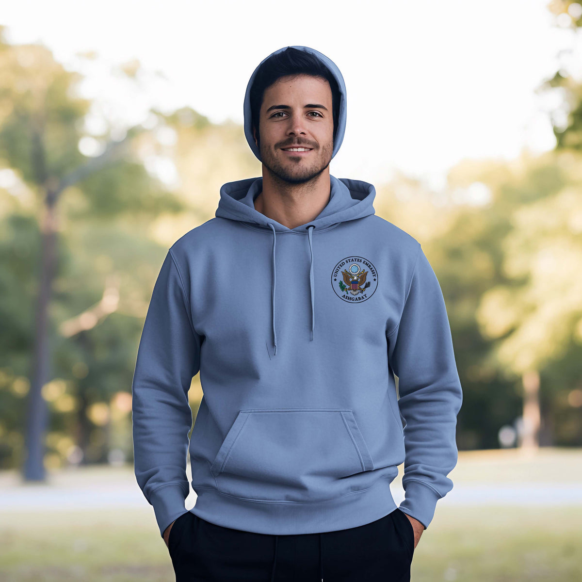 Embroidered Hoodie, Color Seal: Ashgabat