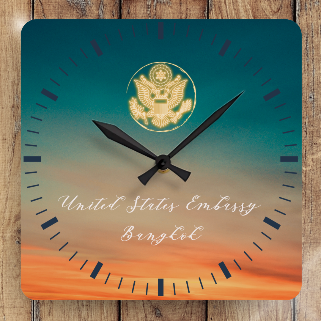 Modern, Personalized Acrylic Clock: Global