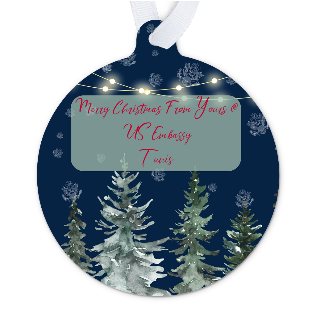 Merry Christmas Keepsake Ornament: Tunis