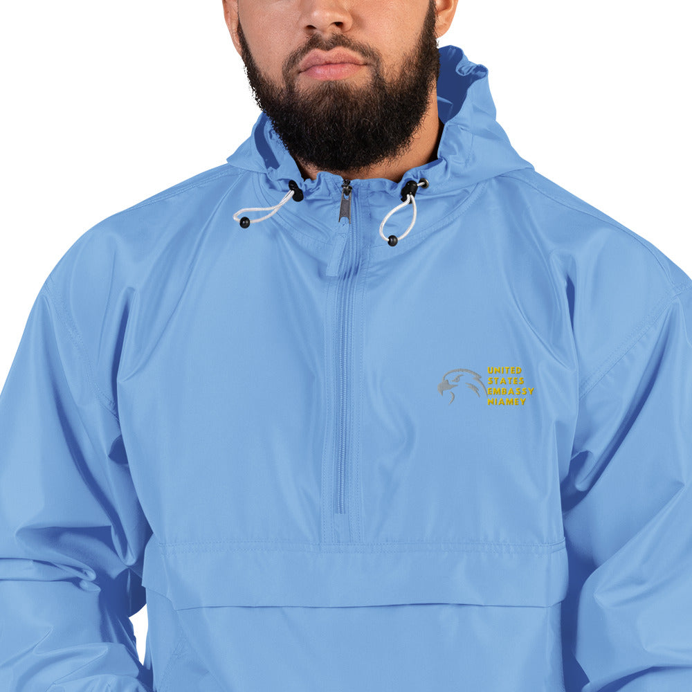 Champion Brand Embroidered Packable Jacket: Niamey