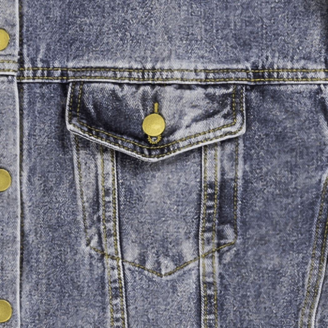 Retro Denim Flower & Power Jacket: ICAO