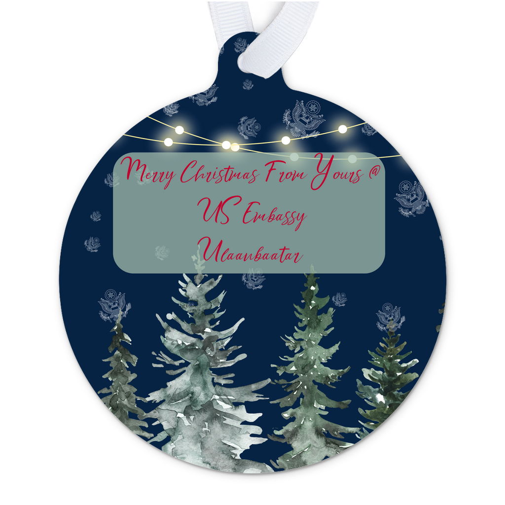 Merry Christmas Keepsake Ornament: Ulaanbaatar