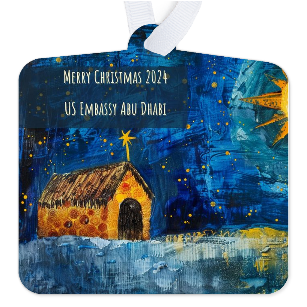 Metal Christmas Ornament, 2024: Abu Dhabi