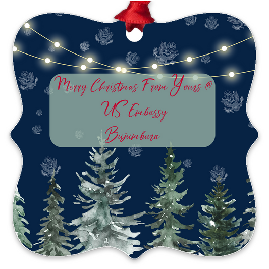 Merry Christmas Keepsake Ornament: Bujumbura