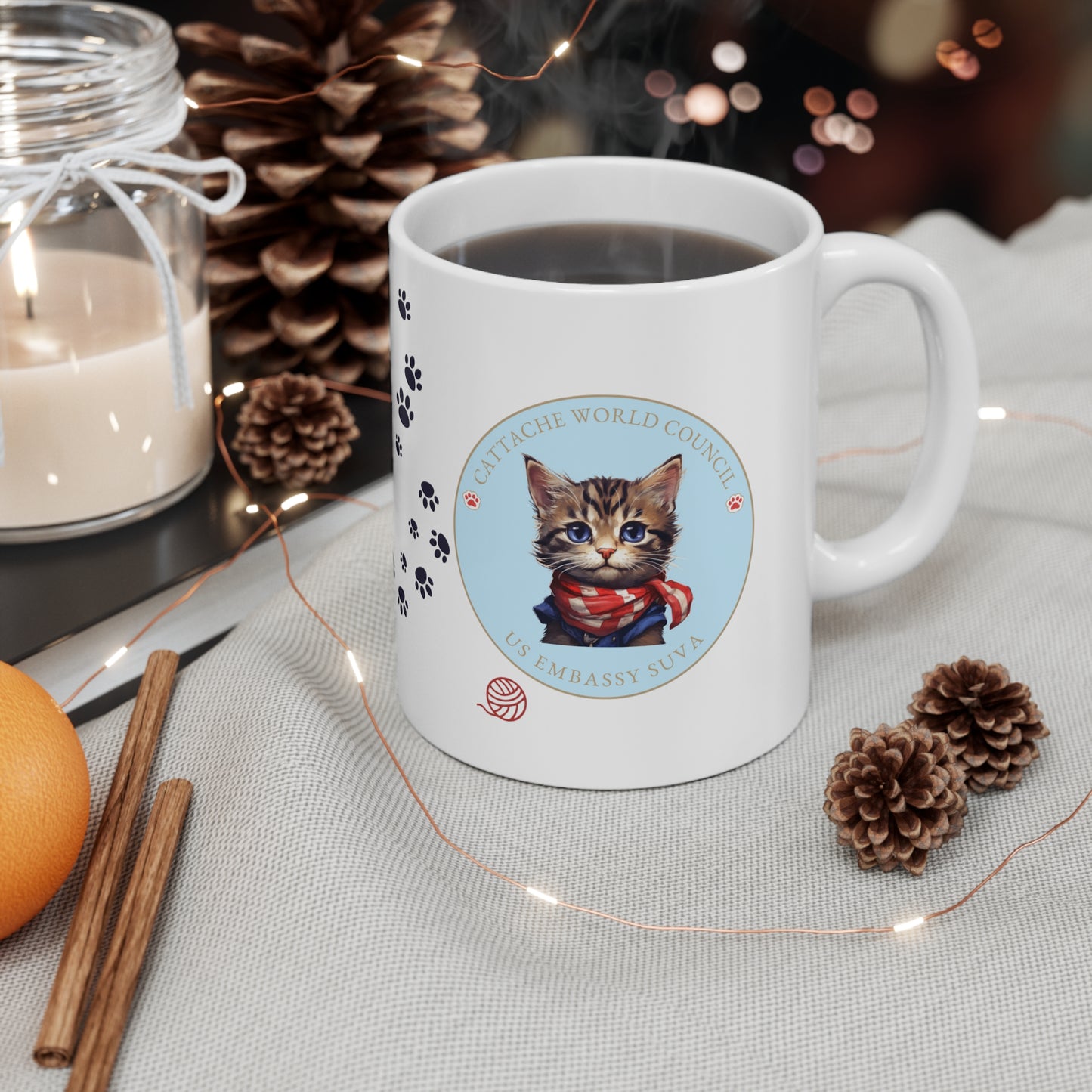 Cattache Mug, Tabby: Suva