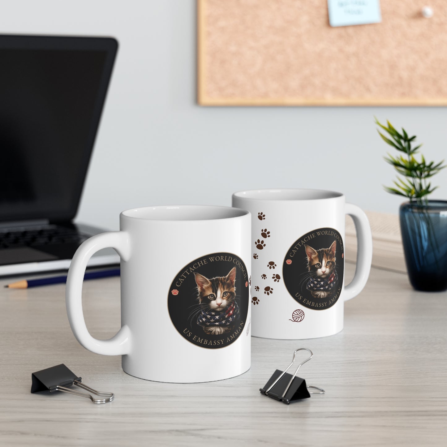 Cattache Mug, Calico: Amman