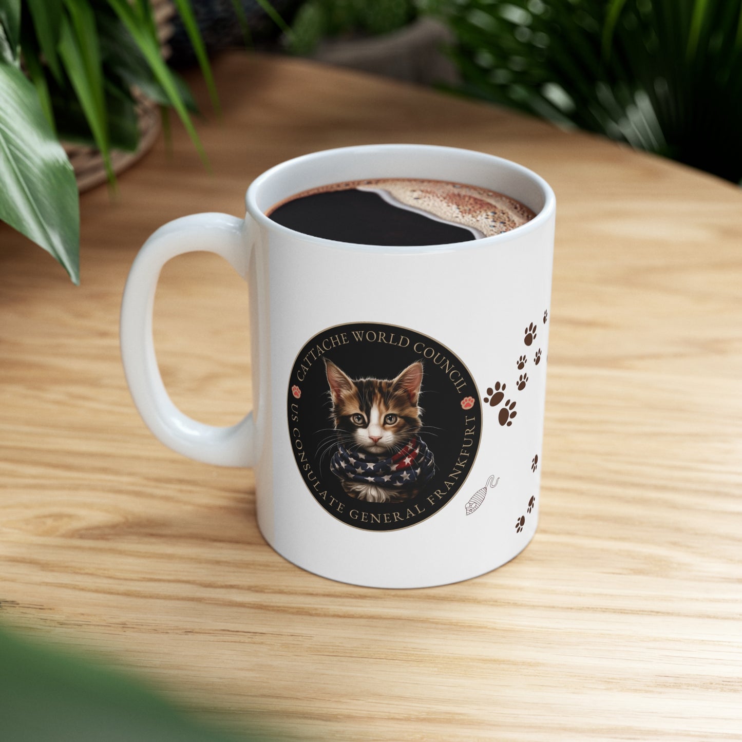 Cattache Mug, Calico: Frankfurt