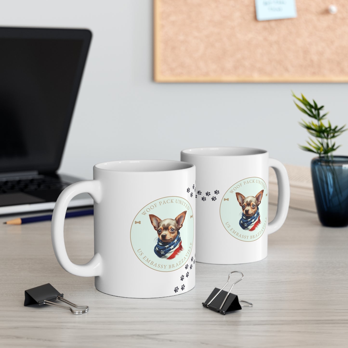 Woof Pack, Chihuahua Mug: Brazzaville