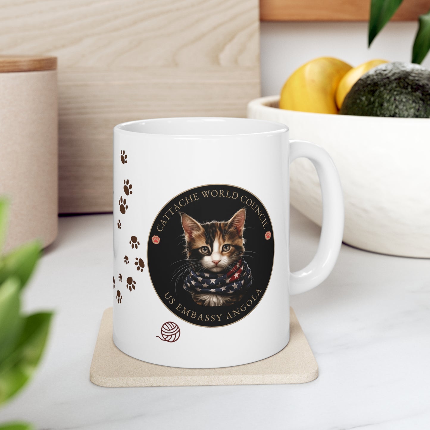 Cattache Mug, Calico: Angola