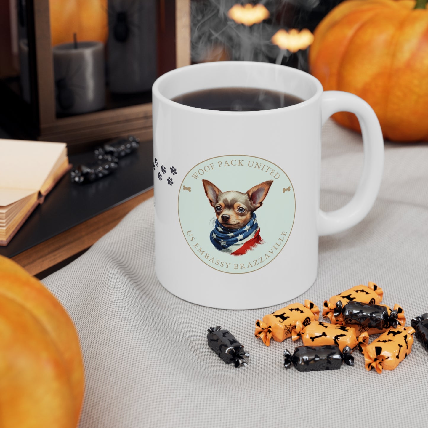 Woof Pack, Chihuahua Mug: Brazzaville