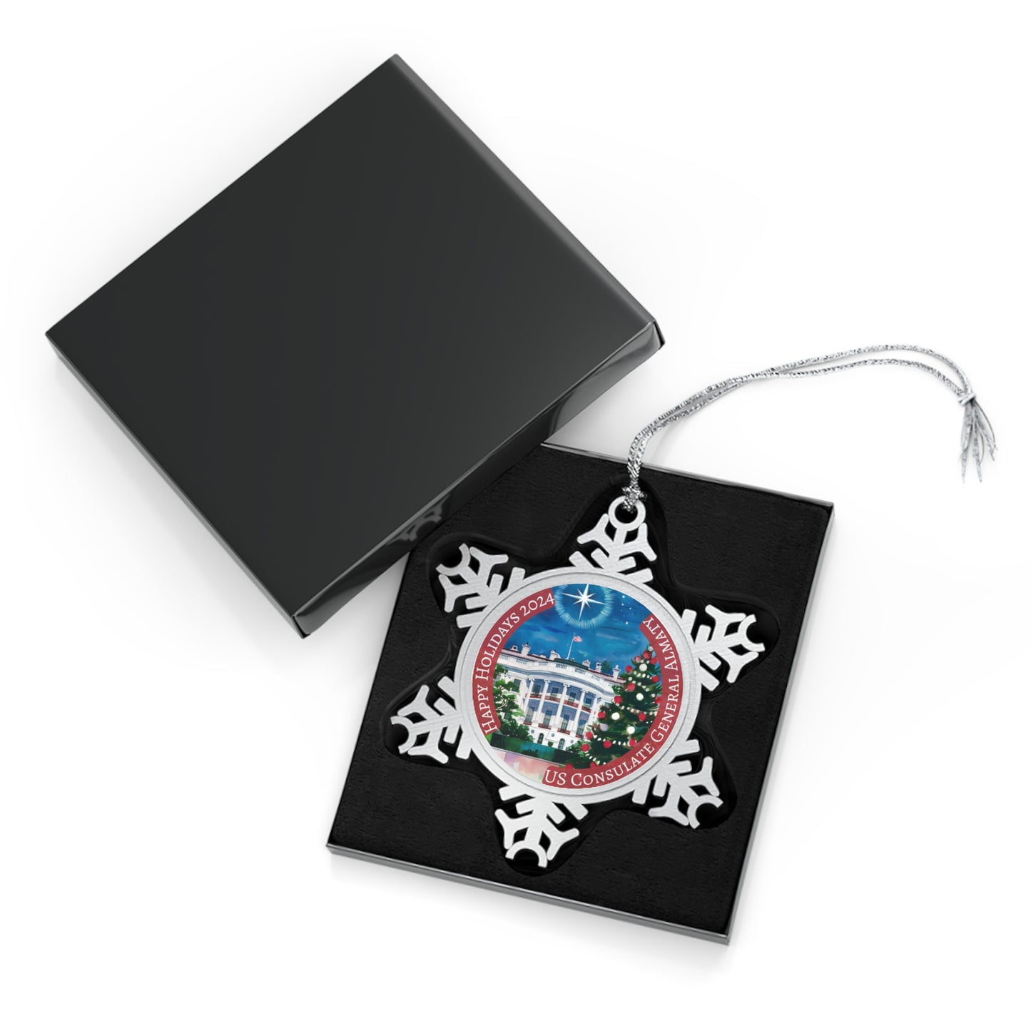 Pewter Snowflake Holiday Ornament, 2024: Almaty