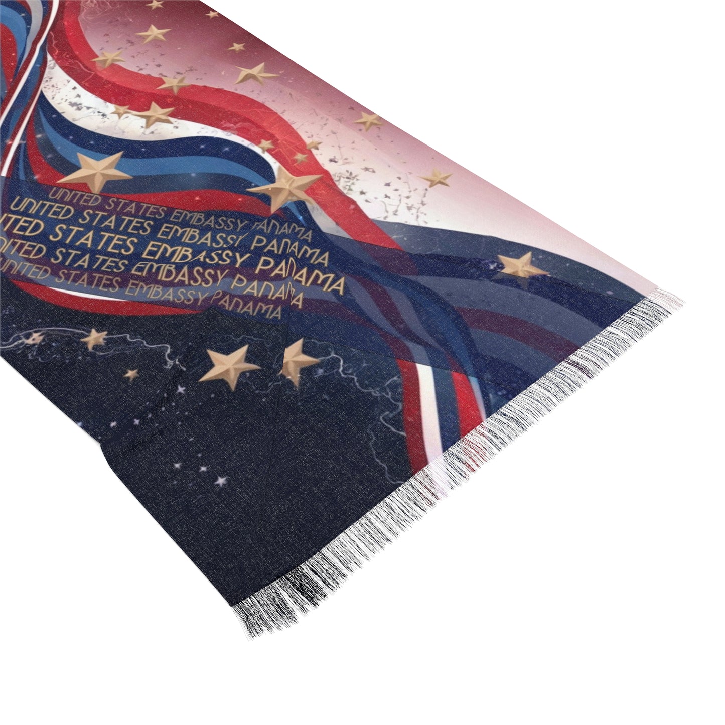Wonderfully Red, White and Blue, Light Scarf: Panama
