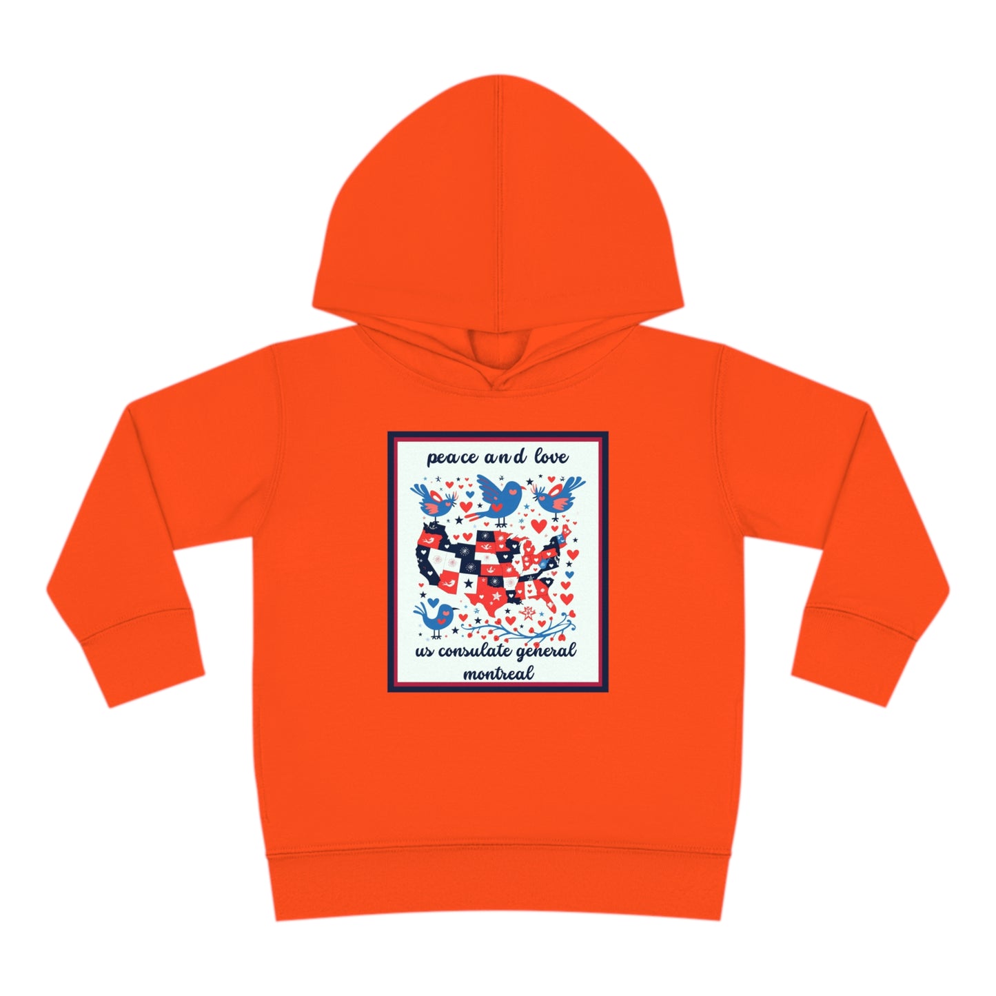 Toddler Peace and Love Fleece Hoodie: Montreal