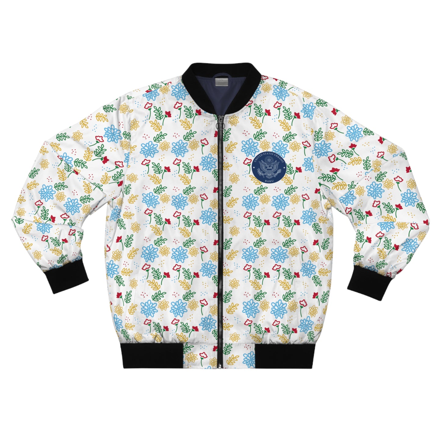 Flowered Up Bomber Jacket: Baku