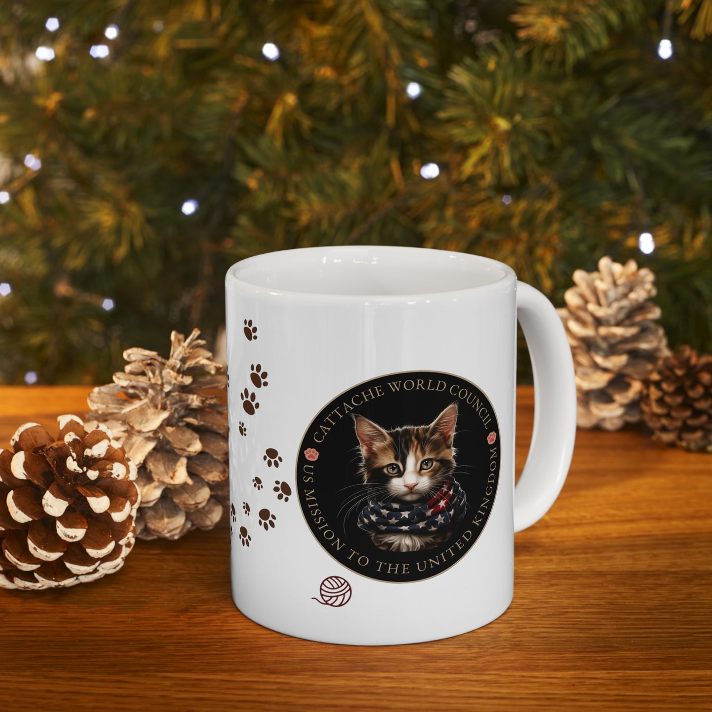 Cattache Mug, Calico: United Kingdom