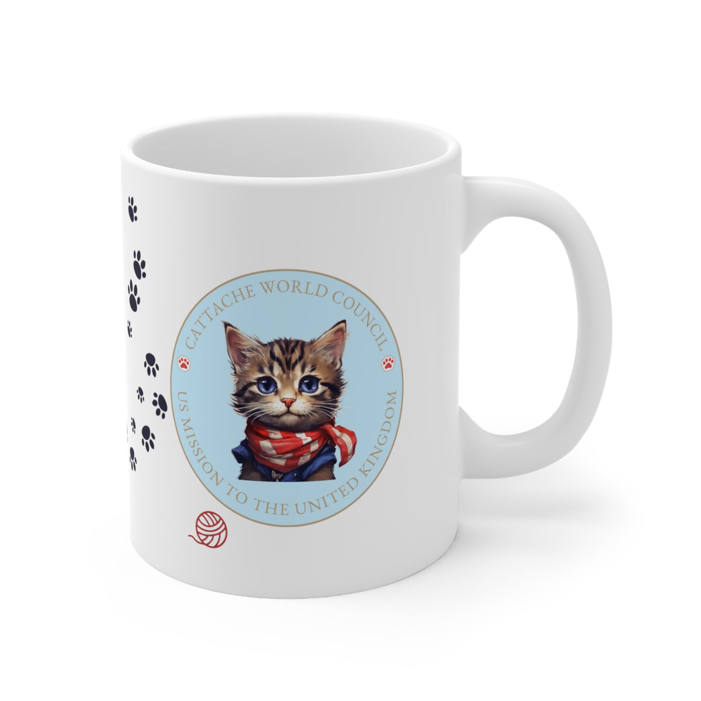 Cattache Mug, Tabby: United Kingdom