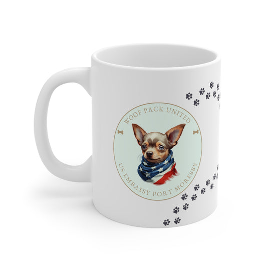 Woof Pack, Chihuahua Mug: Port Moresby