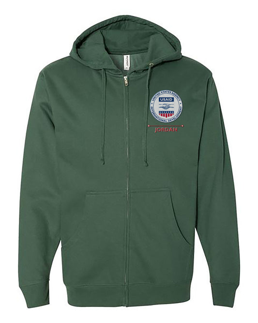 USAID Embroidered Hoodie: Jordan