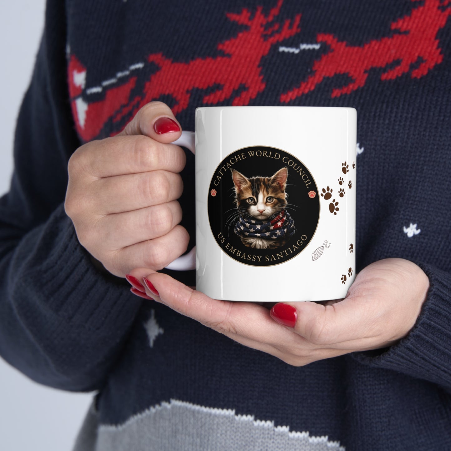 Cattache Mug, Calico: Santiago