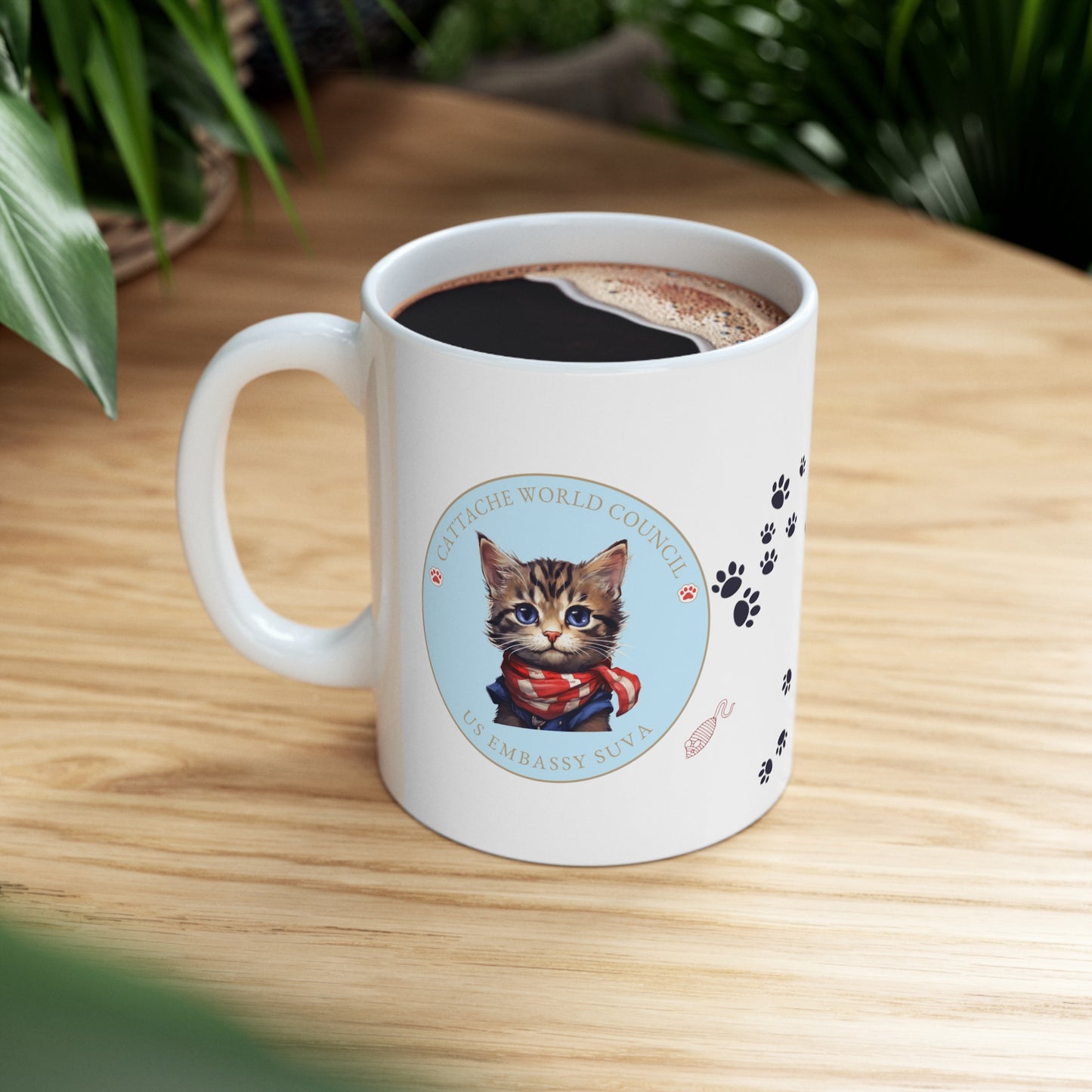 Cattache Mug, Tabby: Suva