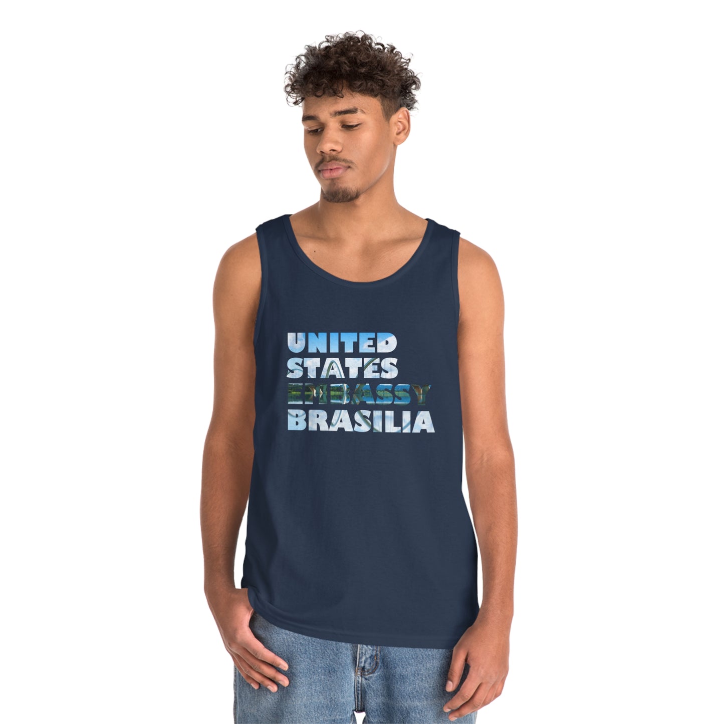 Read the Lines Tank Top: Brasilia