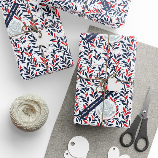 Finding Peace Wrapping Paper: Bordeaux