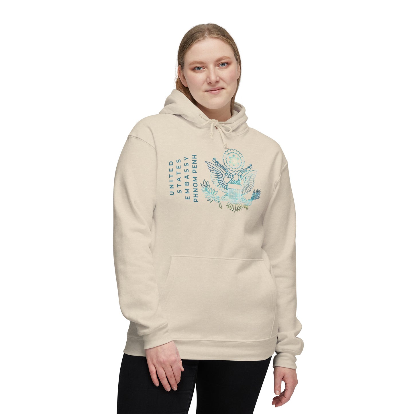 Modern, Made in the USA Hoodie: Phnom Penh