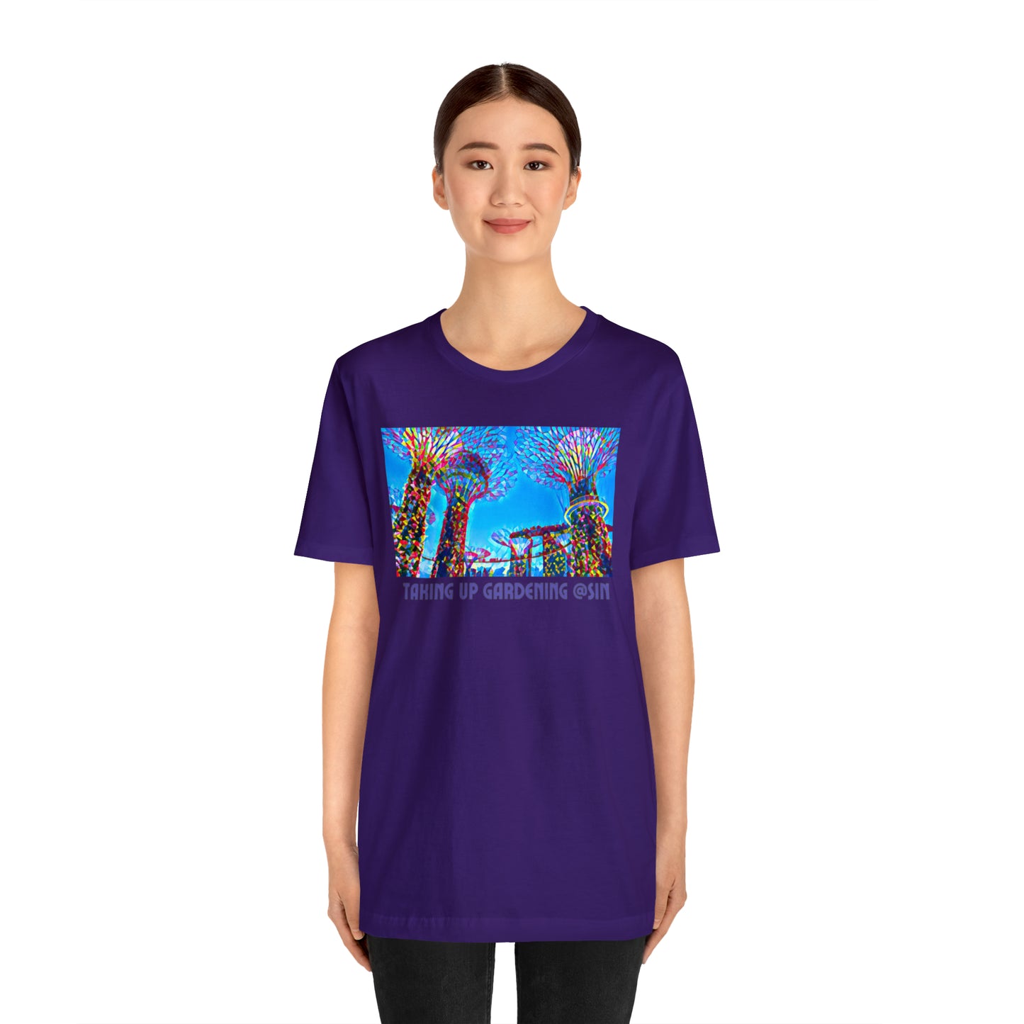 Comfy Short Sleeve Fun T-Shirt: Singapore