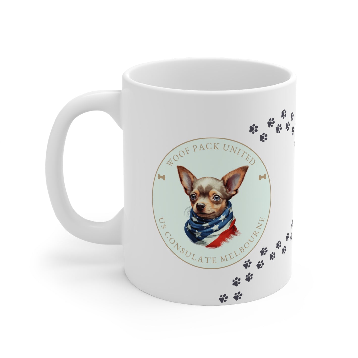 Woof Pack, Chihuahua Mug: Melbourne