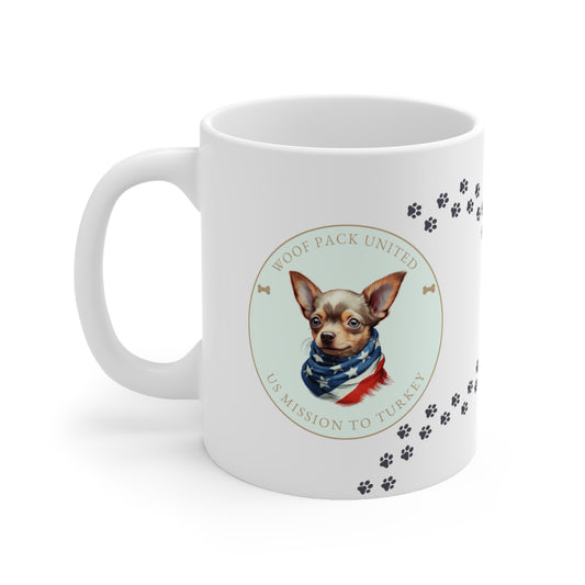 Woof Pack, Chihuahua Mug: Turkey