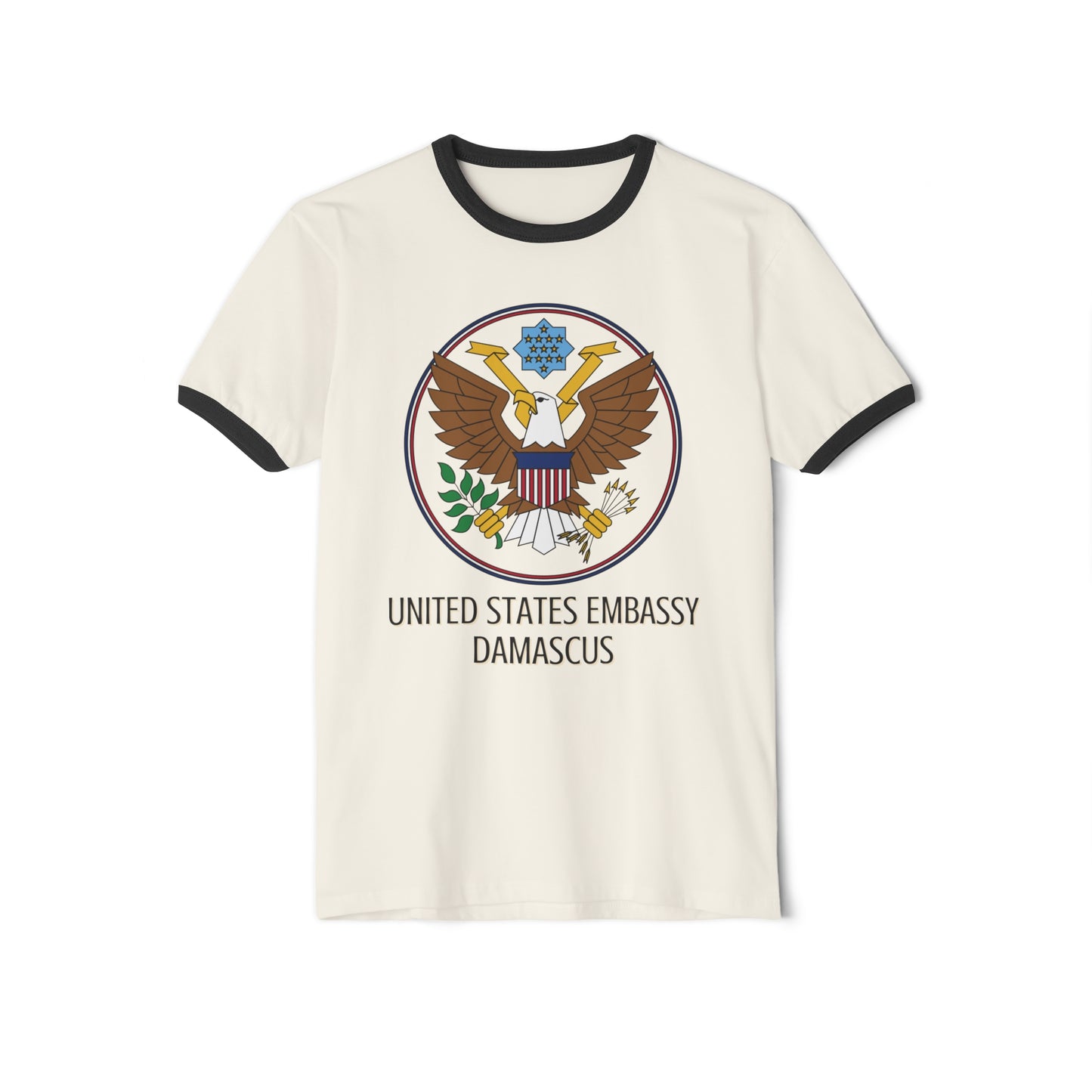 Art Deco Ringer T-Shirt: Damascus