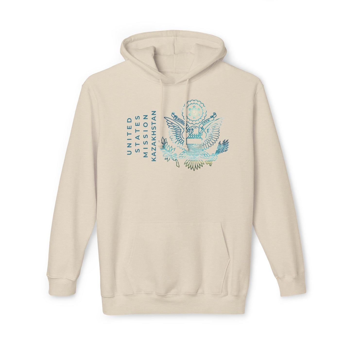 Modern, Made in the USA Hoodie: Kazakhstan