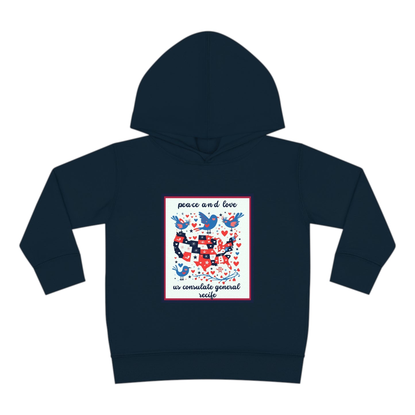 Toddler Peace and Love Fleece Hoodie: Recife