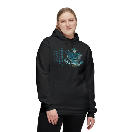 Modern, Made in the USA Hoodie: Port Moresby