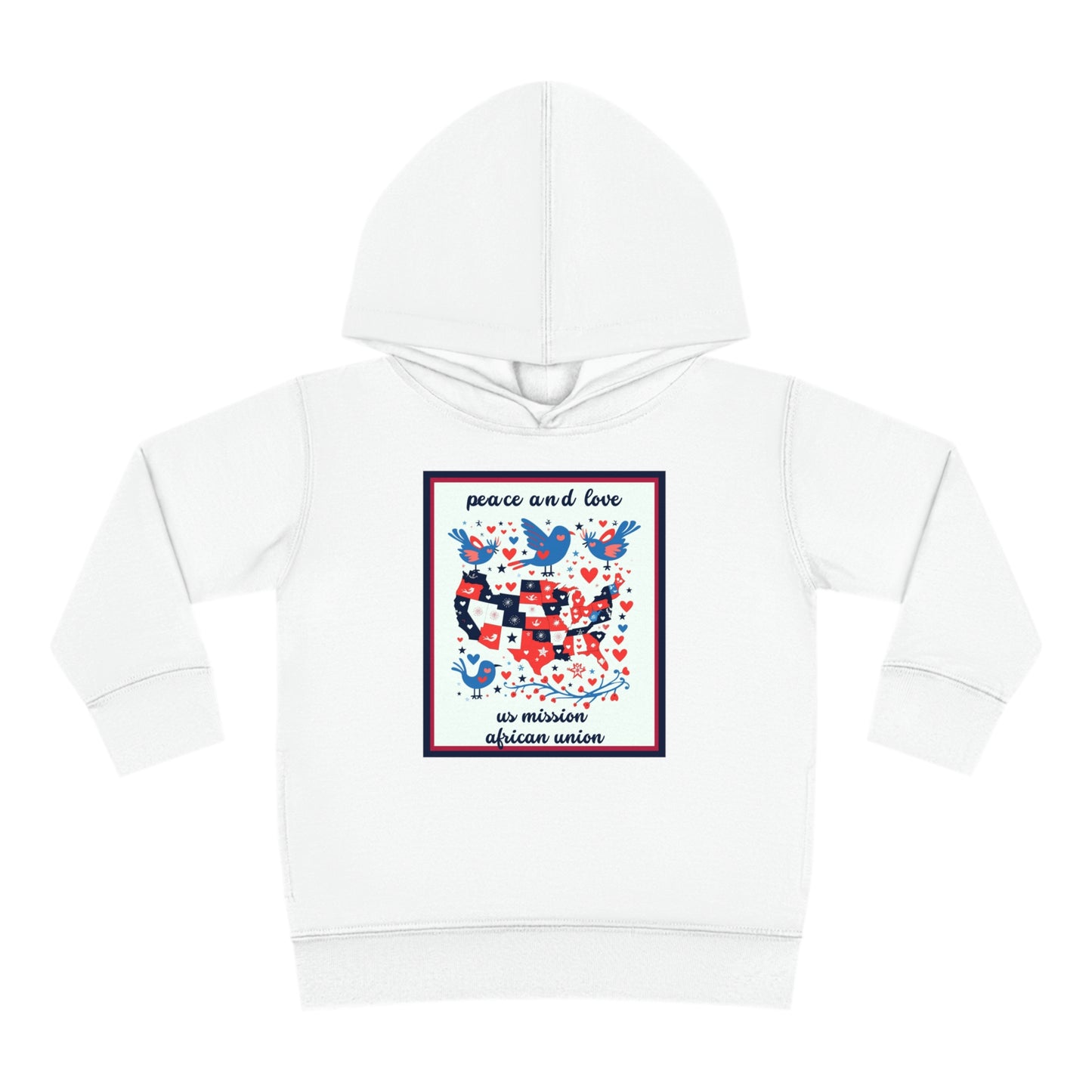 Toddler Peace and Love Fleece Hoodie: African Union