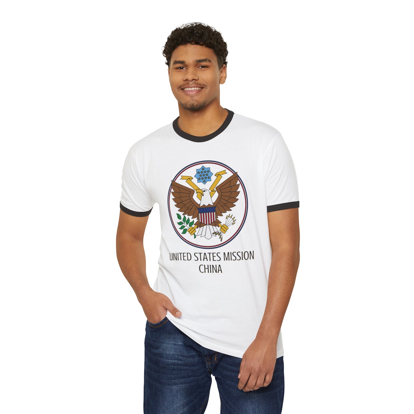 Art Deco Ringer T-Shirt: China