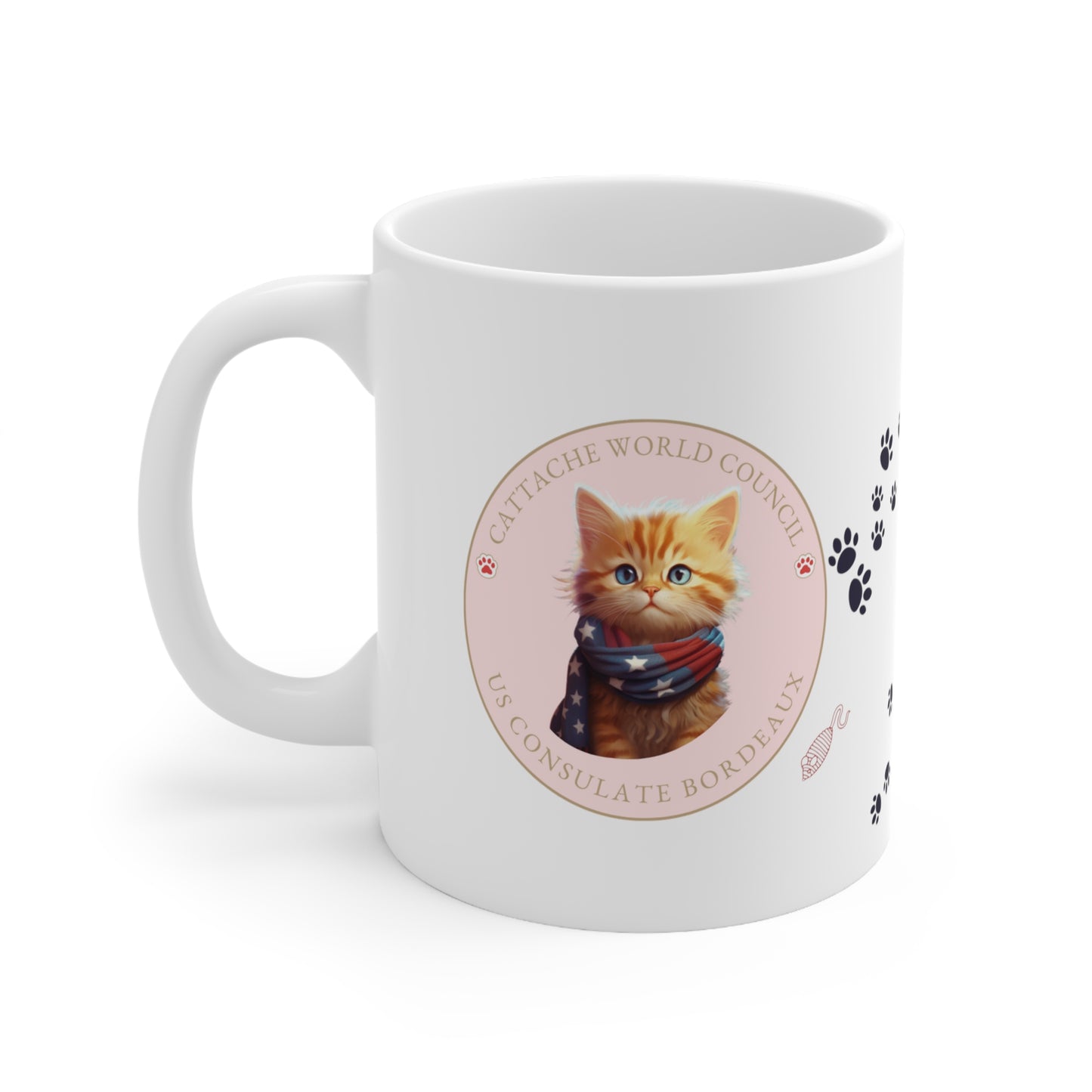 Cattache Mug, Street Cat: Bordeaux