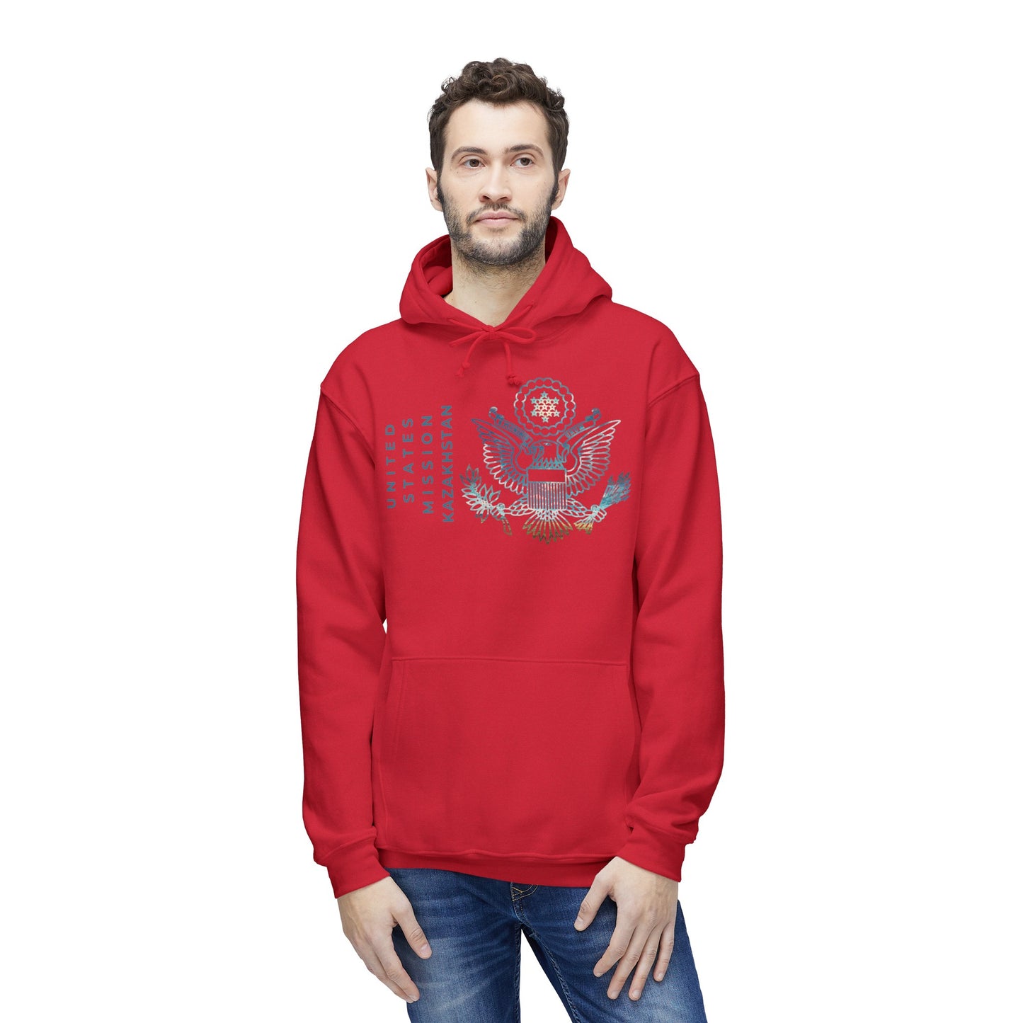 Modern, Made in the USA Hoodie: Kazakhstan