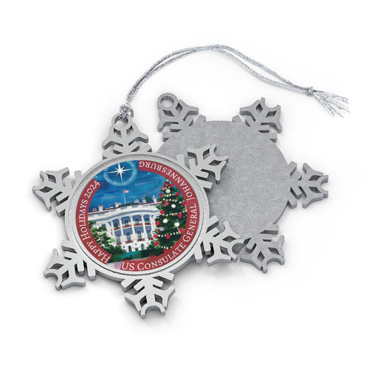 Pewter Snowflake Holiday Ornament, 2024: Abidjan